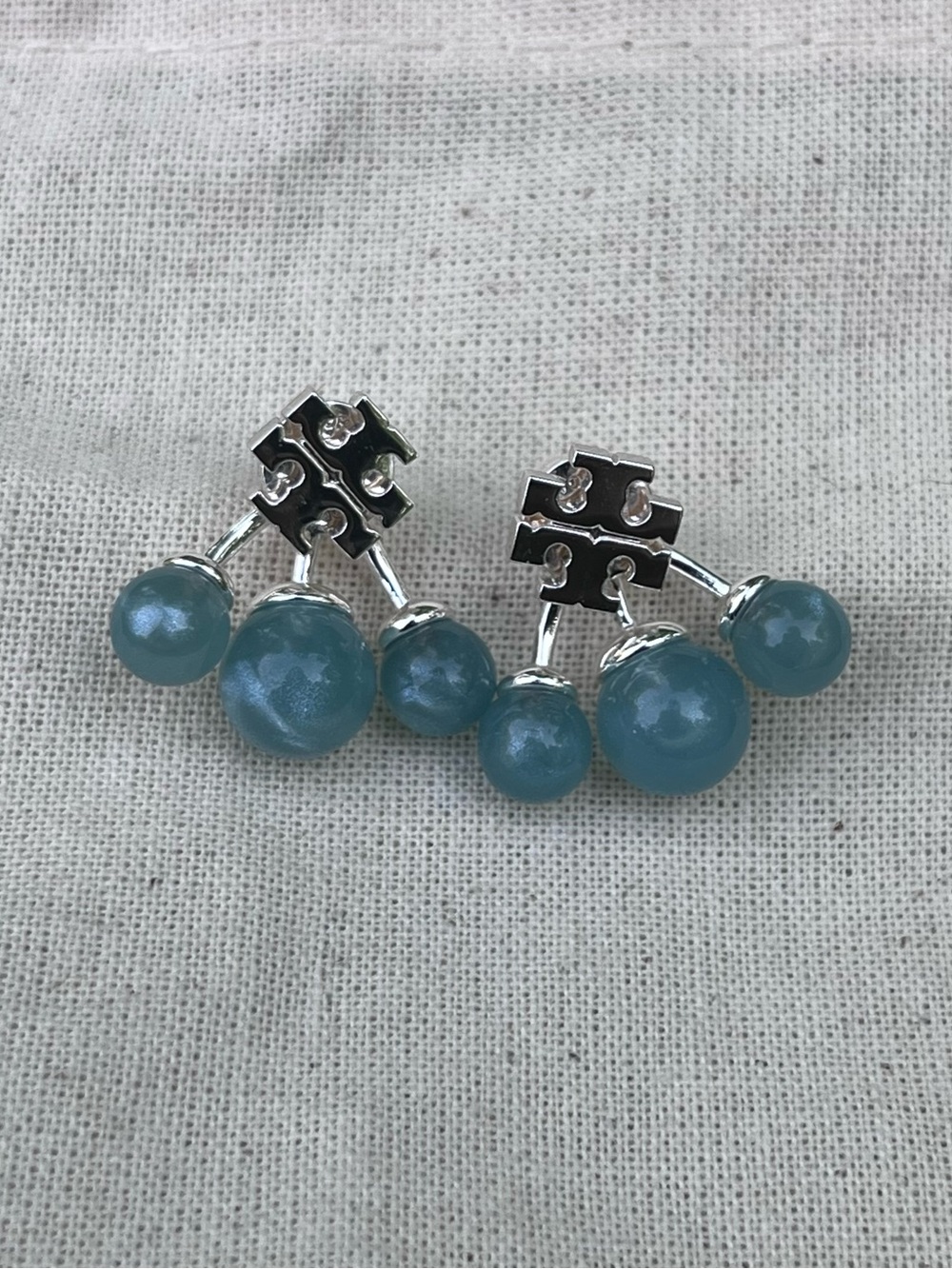 Tory Burch Resin Front Back Earrings